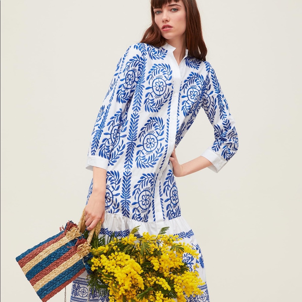 BLOGGERS FAVORITE ZARA EMBROIDERED DRESS - Picture 4 of 8